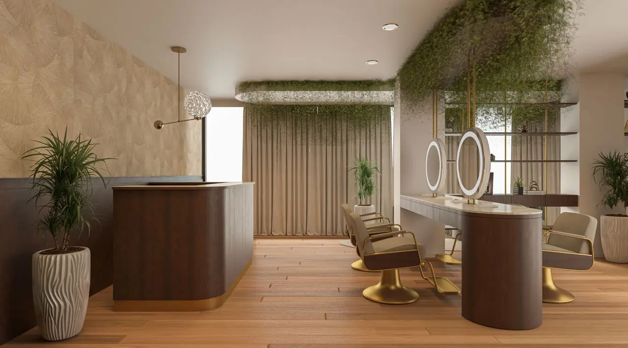 Minimalist salon decor
